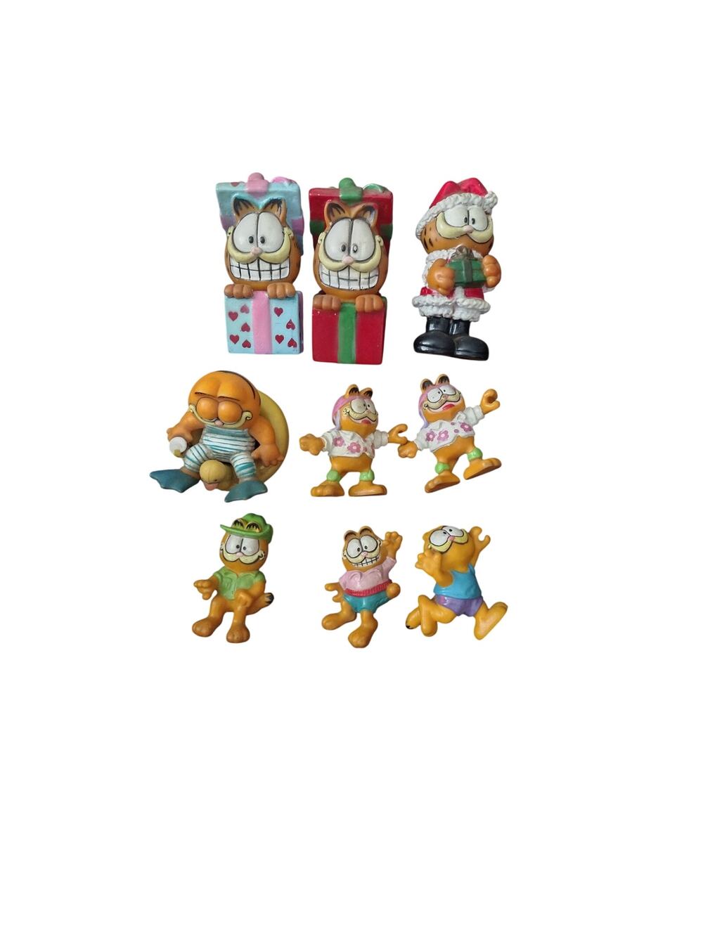 Vintage Garfield PVC Figure Lot - Christmas & Classics